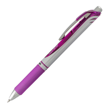 EnerGel RTX Retractable Liquid Gel Pen, (0.7mm) Metal Tip, Medium Line, Violet Ink (BL77-V)