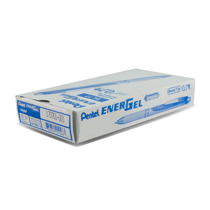 EnerGel Pearl Retractable Liquid Gel Pen, (0.7mm) Metal Tip, Medium Line, Blue Accent, Blue Ink (BL77PW-C)