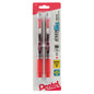EnerGel RTX Retractable Liquid Gel Pen, (1.0mm) Metal Tip, Bold Line, Red Ink 2-Pk (BL80BP2B)