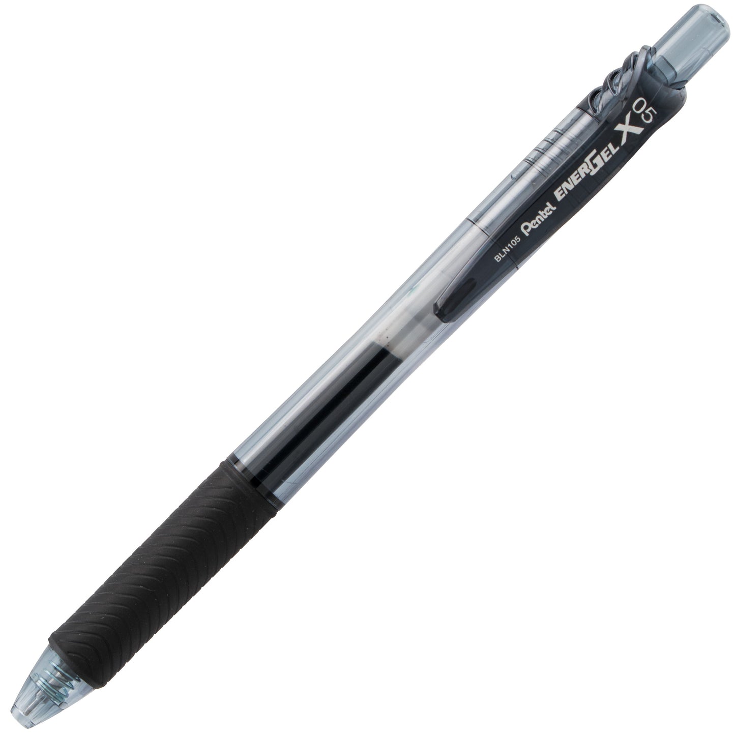 EnerGel-X Retractable Liquid Gel Pen, (0.5mm) Needle Tip, Fine Line, Black Ink (BLN105-A)