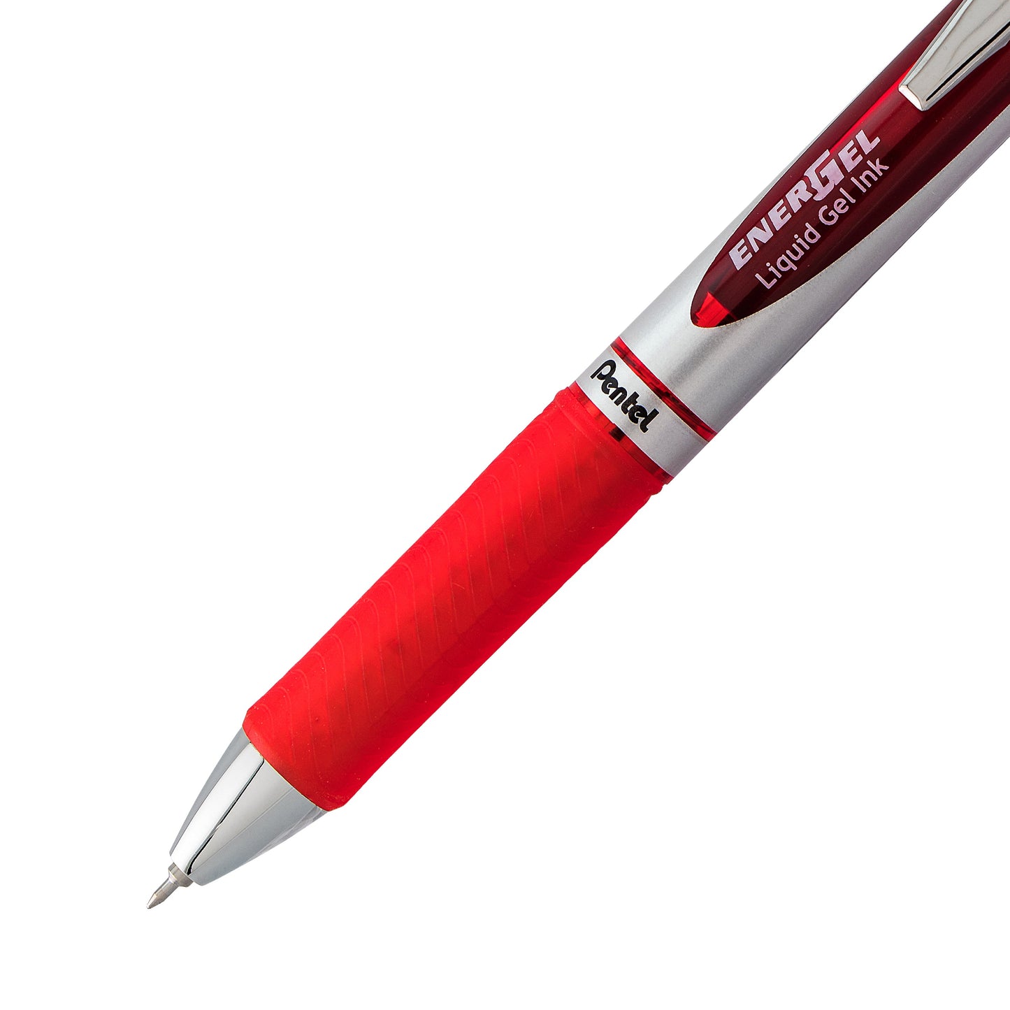 EnerGel RTX Retractable Liquid Gel Pen, (0.3mm) Needle Tip, Extra Fine Line, Red Ink (BLN73-B)