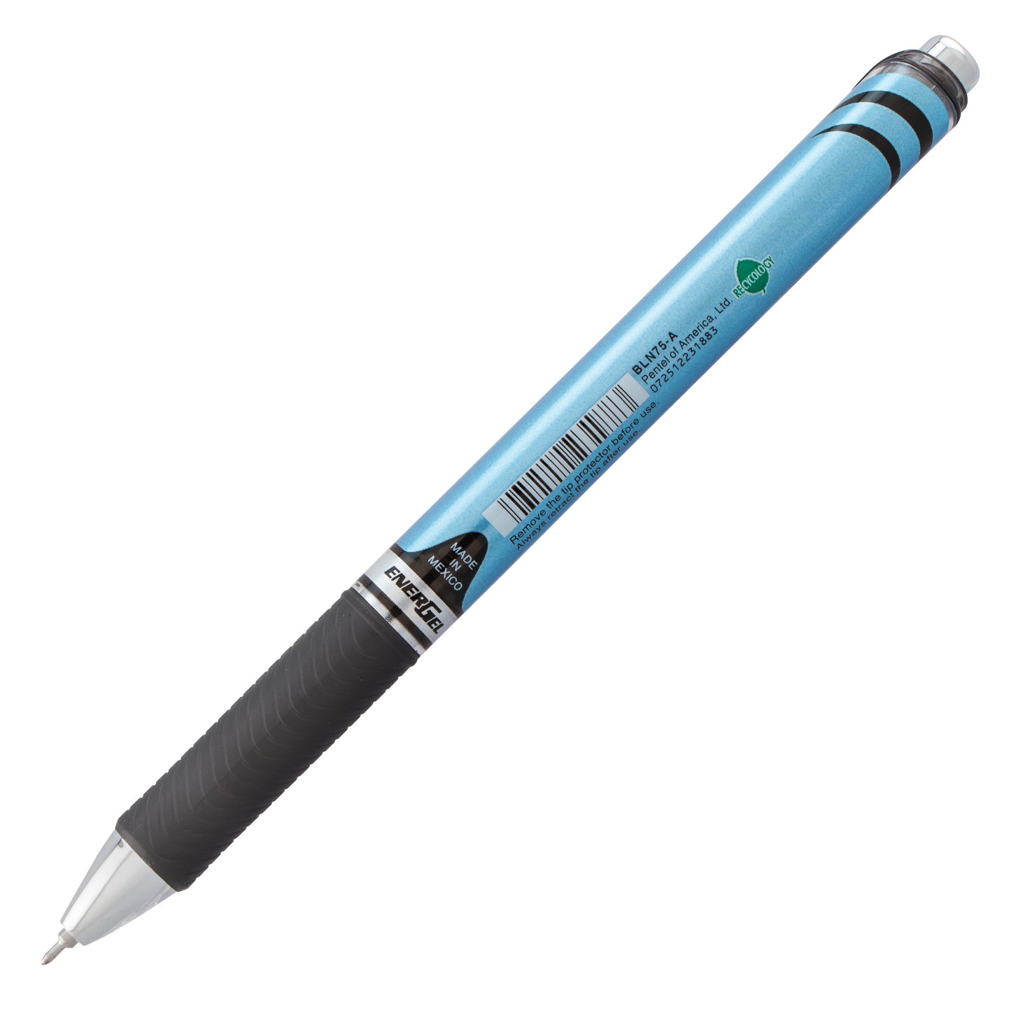 EnerGel RTX Retractable Liquid Gel Pen, (0.5mm) Needle Tip, Fine Line, Black Ink (BLN75-A)