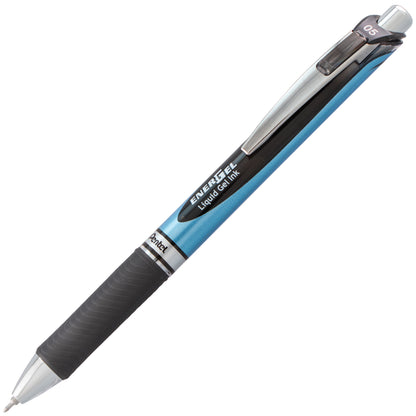 EnerGel RTX Retractable Liquid Gel Pen, (0.5mm) Needle Tip, Fine Line, Black Ink (BLN75-A)