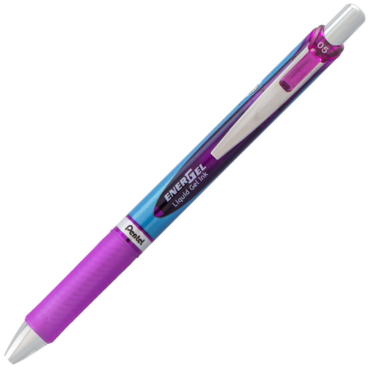 EnerGel RTX Retractable Liquid Gel Pen, (0.5mm) Needle Tip, Fine Line, Violet Ink (BLN75-V)
