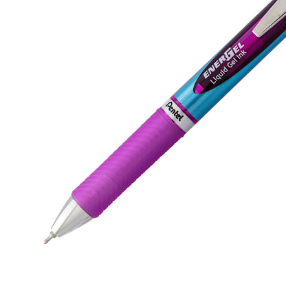 EnerGel RTX Retractable Liquid Gel Pen, (0.7mm) Needle Tip, Medium Line, Violet Ink (BLN77-V)