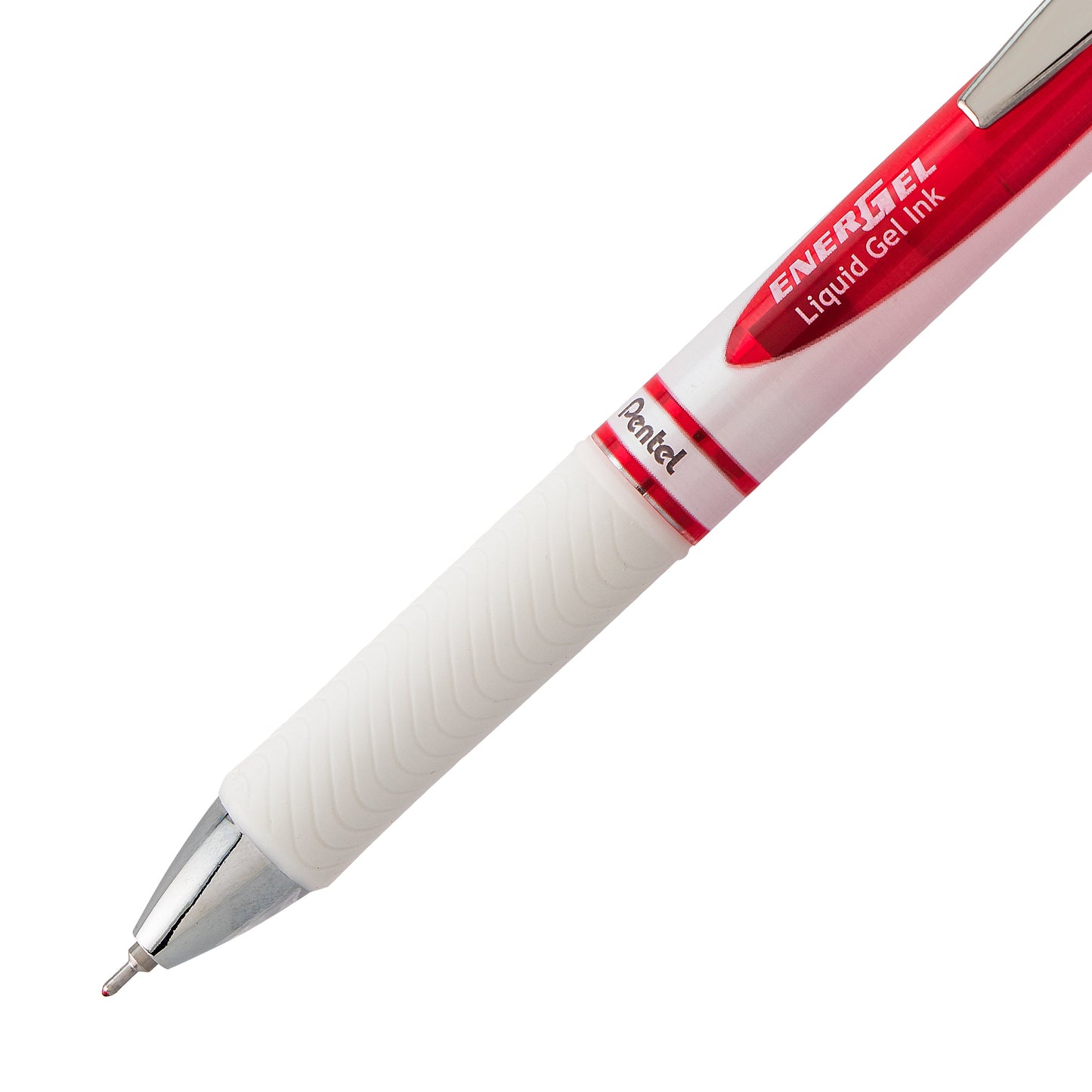EnerGel Pearl Retractable Liquid Gel Pen, (0.7mm) Needle Tip, Medium Line, Red Ink (BLN77PW-B)