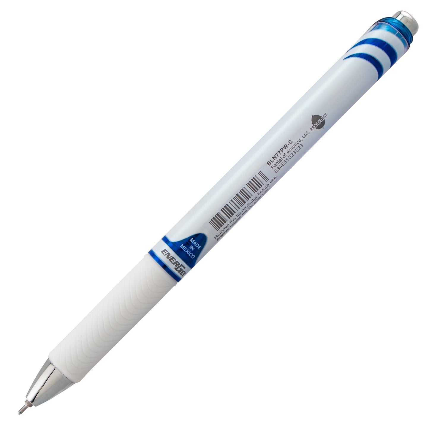 EnerGel Pearl Retractable Liquid Gel Pen, (0.7mm) Needle Tip, Medium Line, Blue Ink (BLN77PW-C)