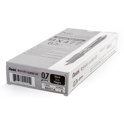 RSVP Super RT Ballpoint Pen, (0.7mm) Fine Line, Black Ink (BX477-A)