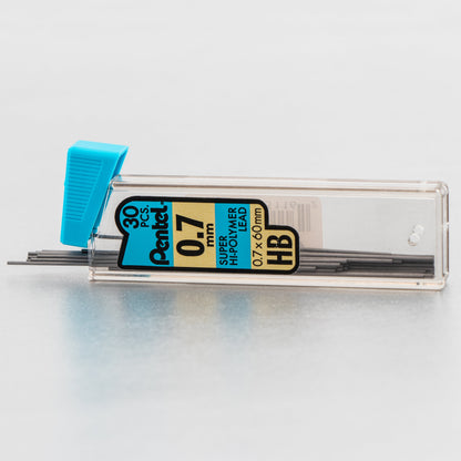 Super Hi-Polymer Lead Refill (0.7mm) Medium, HB, 30 pcs/Tube (C27-HB)