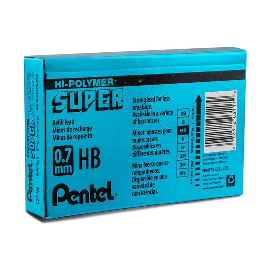 Super Hi-Polymer Lead Refill (0.7mm) Medium, HB, 30 pcs/Tube (C27-HB)