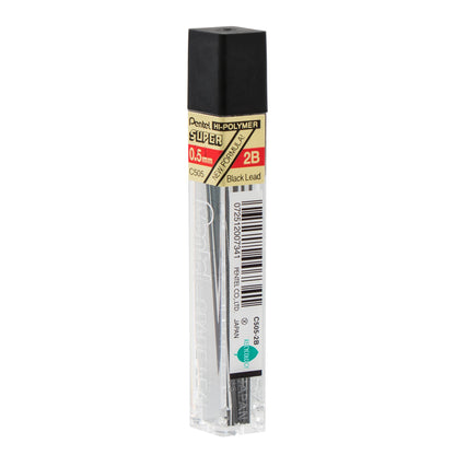 Super Hi-Polymer Lead Refill (0.5mm) Fine, 2B, 12 pcs/Tube (C505-2B)