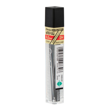Super Hi-Polymer Lead Refill (0.5mm) Fine, 2H, 12 pcs/Tube (C505-2H)