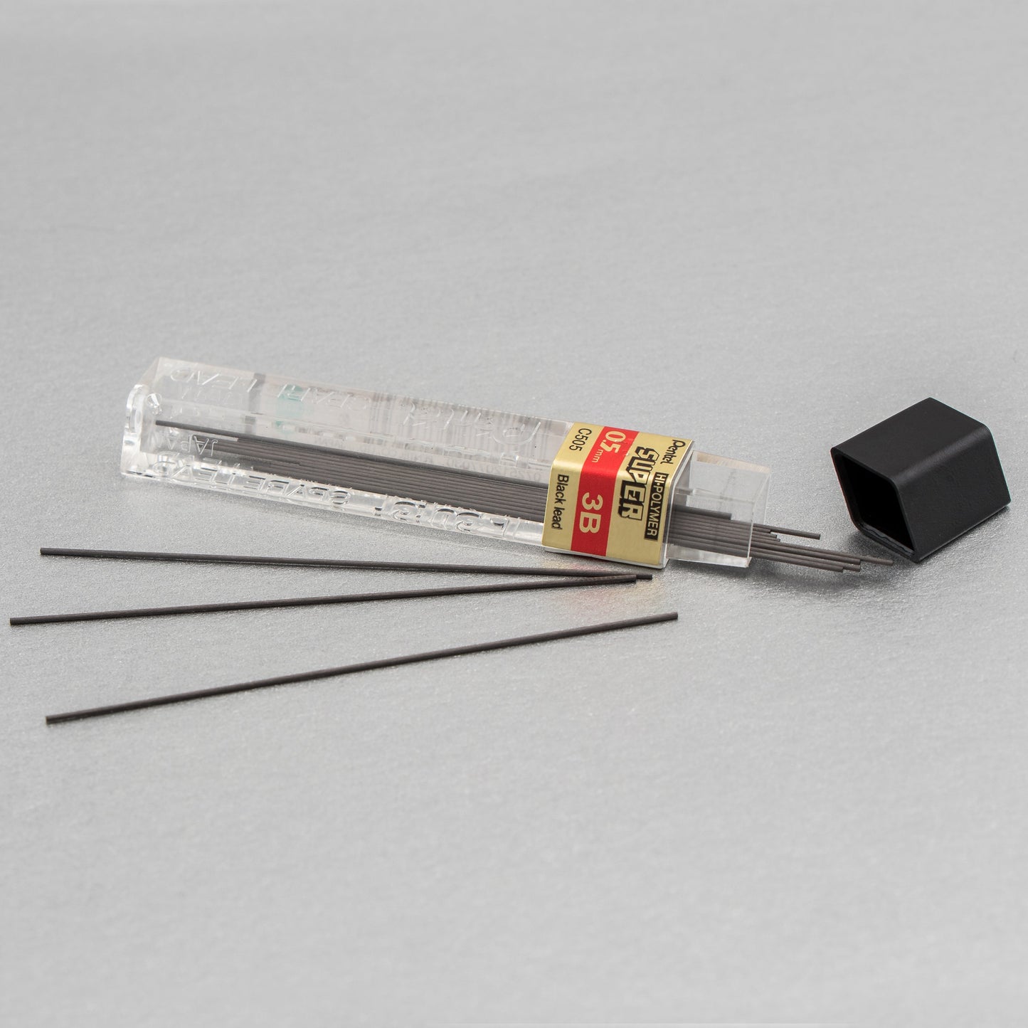 Super Hi-Polymer Lead Refill (0.5mm) Fine, 3B, 12 pcs/Tube (C505-3B)