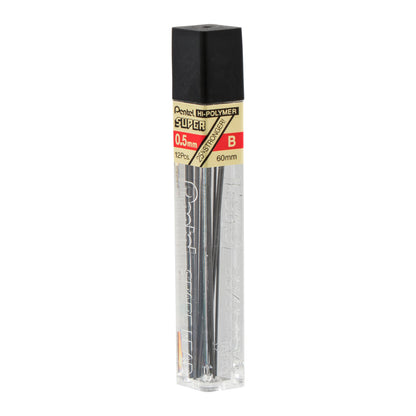Super Hi-Polymer Lead Refill (0.5mm) Fine, B, 12 pcs/Tube (C505-B)