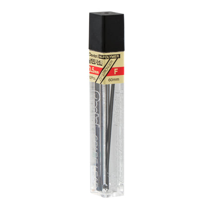 Super Hi-Polymer Lead Refill (0.5mm) Fine, F, 12 pcs/Tube (C505-F)