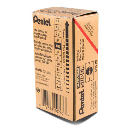 Super Hi-Polymer Lead Refill (0.5mm) Fine, HB, 12 pcs/Tube (C505-HB)