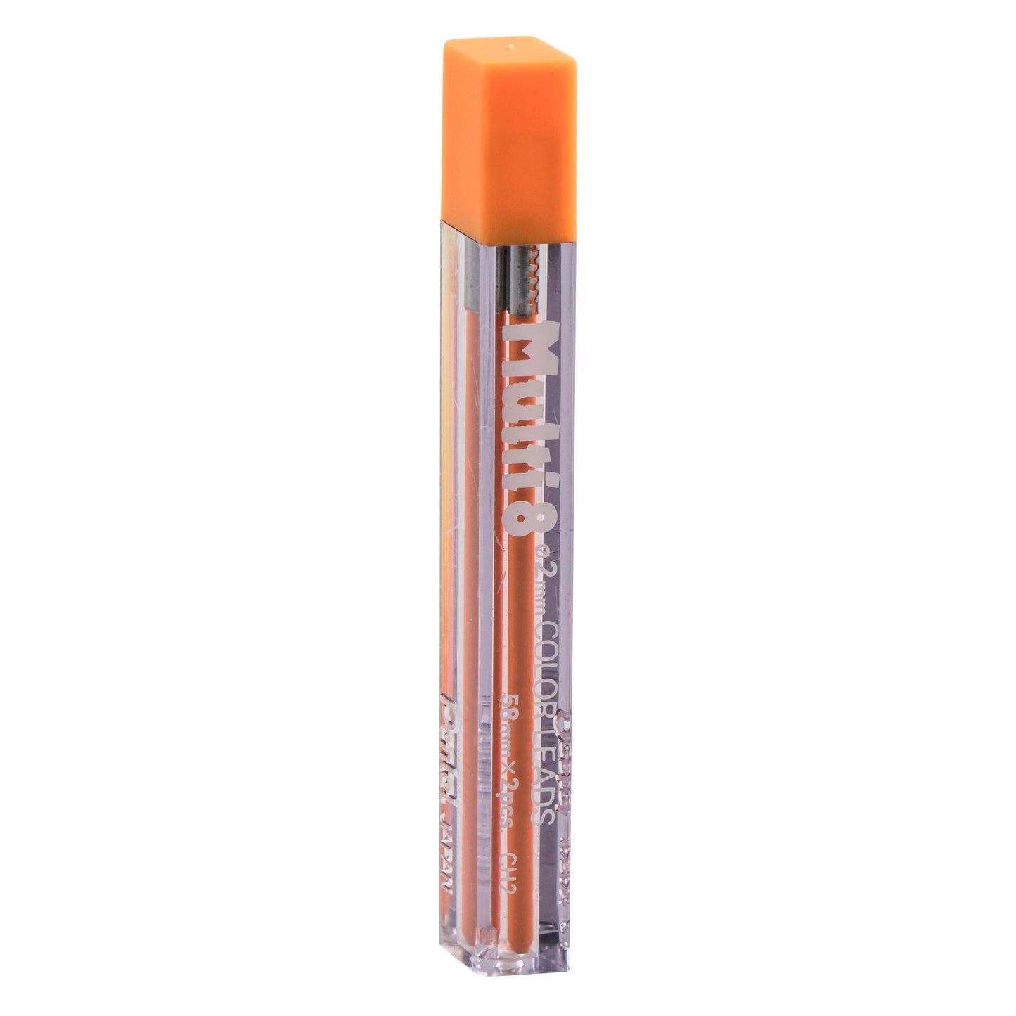 Pentel Arts 8 Colour Pencil Lead Refill (2.0mm), Orange, 2 pcs/Tube (CH2-F)