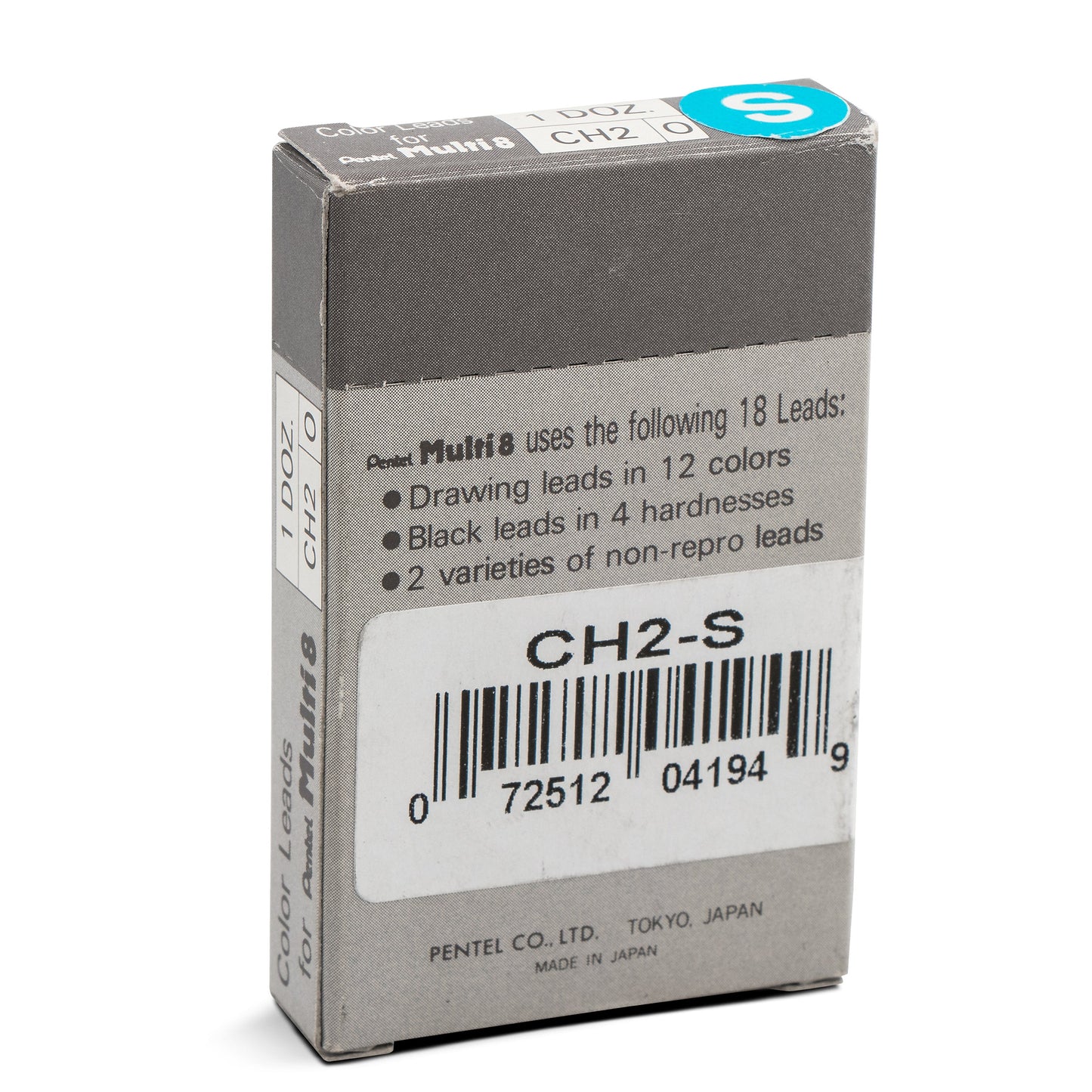 Pentel Arts 8 Colour Pencil Lead Refill (2.0mm), Sky Blue, 2 pcs/Tube (CH2-S)
