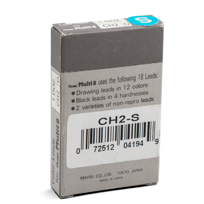 Pentel Arts 8 Colour Pencil Lead Refill (2.0mm), Sky Blue, 2 pcs/Tube (CH2-S)