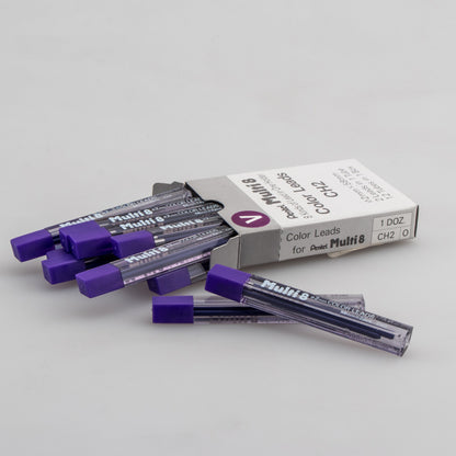 Pentel Arts 8 Colour Pencil Lead Refill (2.0mm), Violet, 2 pcs/Tube (CH2-V)