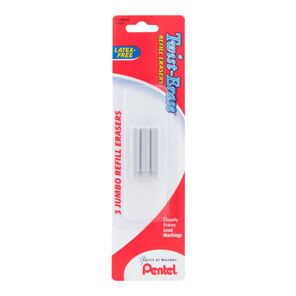 Refill Eraser For Pentel Twist-Erase Series Pencils 3 pcs/Box 1-Pk (E10BP-K6), 144 Each