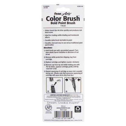 Pentel Arts Brush, Bold Point, Black Ink 1-Pk (FL2BBPA)