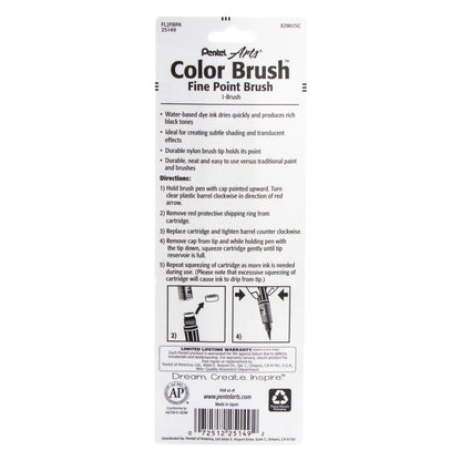 Pentel Arts Brush, Fine Point, Black Ink 1-Pk (FL2FBPA)
