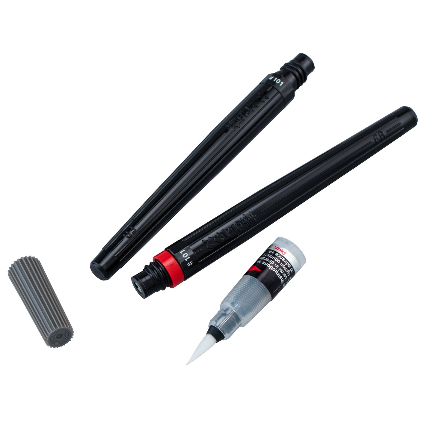 Pentel Arts Color Brush Refills, Black Ink, 2-Pk (FR101BP2A)