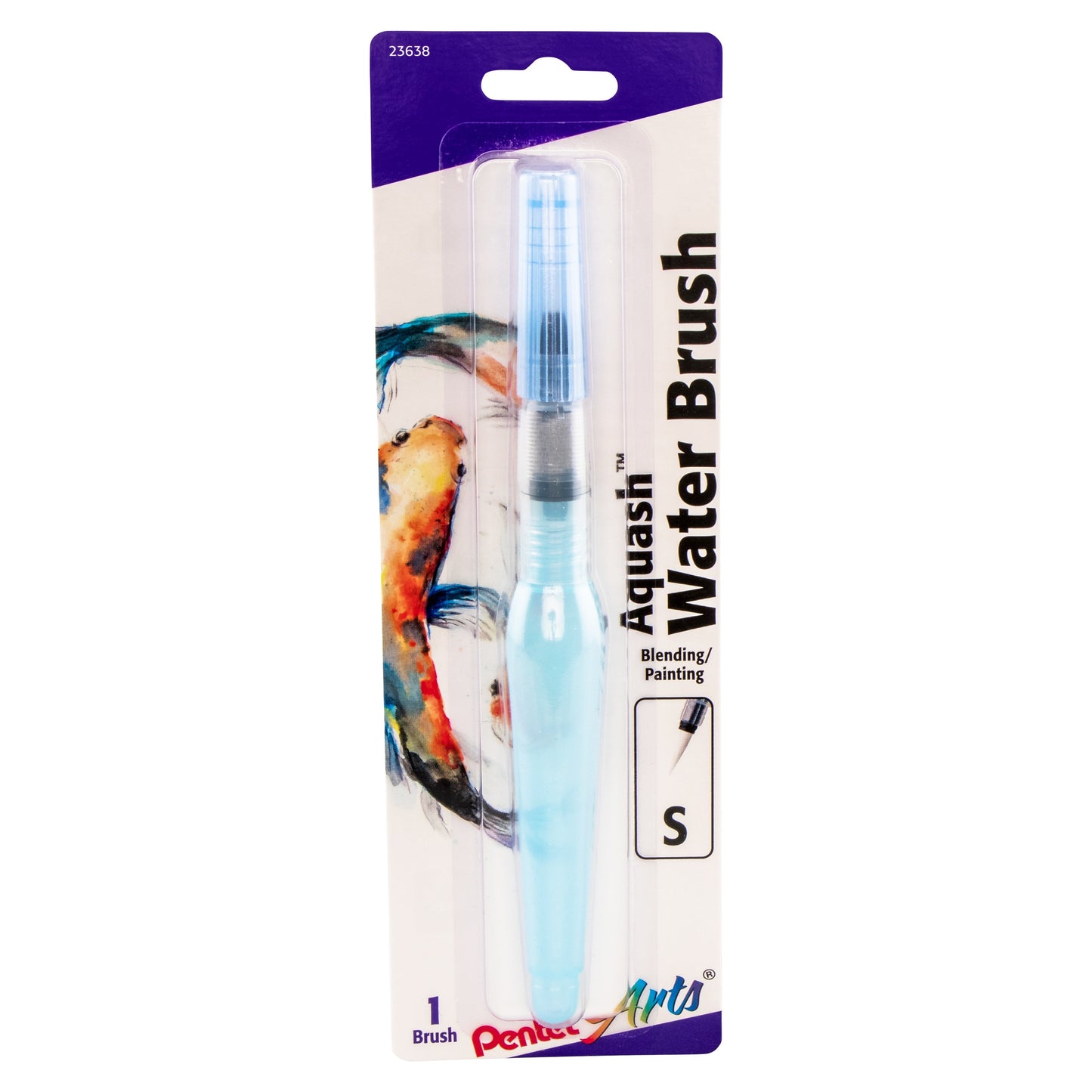 Pentel Arts Aquash Water Brush Fine Point Small 1-Pk (FRHFBP)