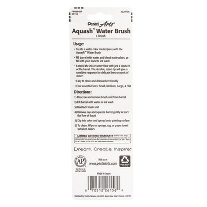 Pentel Arts Aquash Water Brush, Flat Tip,1-Pk Carded (FRHMHBP)