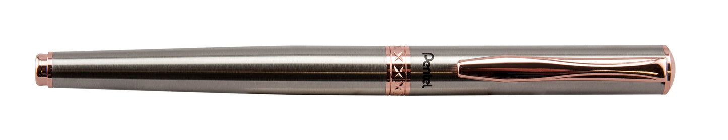 Libretto EnerGel Liquid Gel Pen, (0.7mm) Rose Gold Barrel, Black Ink (K600PG-A)
