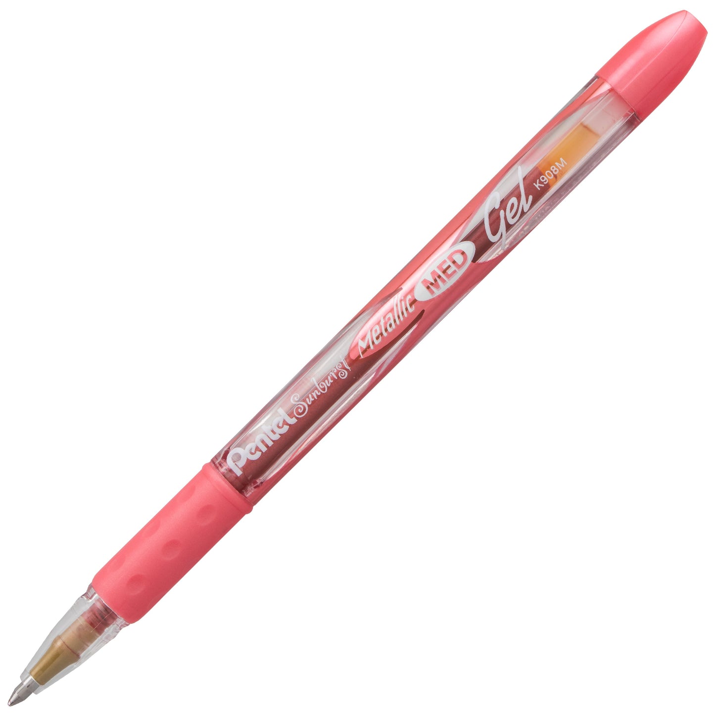 Sunburst Metallic Gel Pen, Medium Line, Permanent Red Ink (K908-MB)