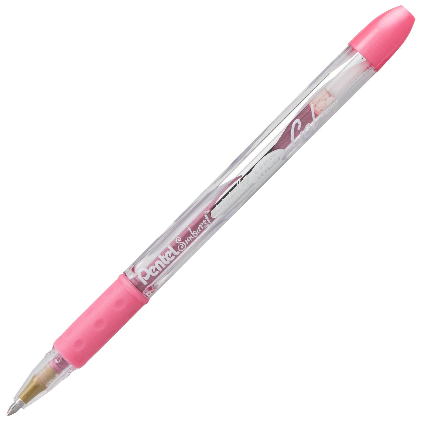 Sunburst Metallic Gel Pen, Medium Line, Permanent Pink Ink (K908-MP)