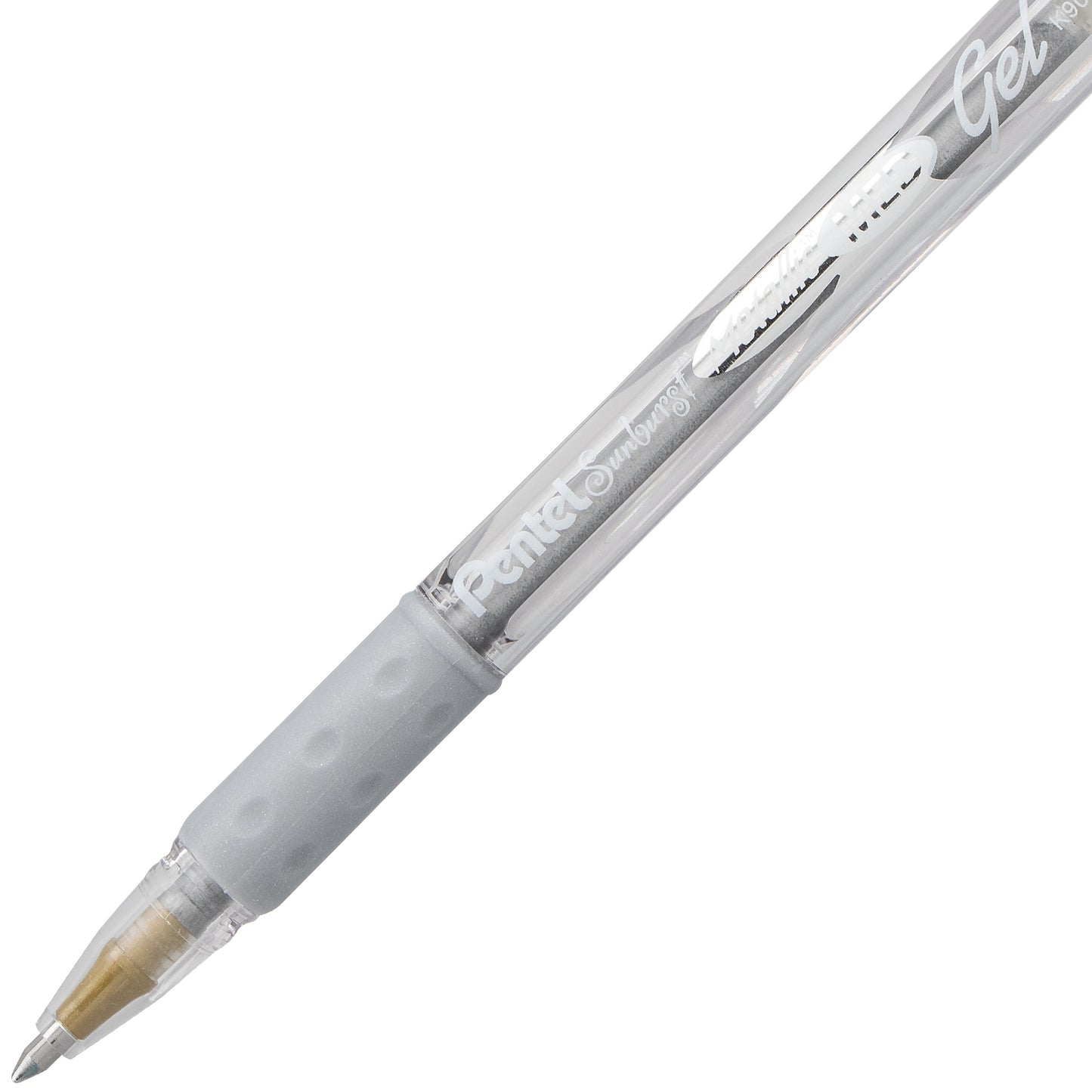 Sunburst Metallic Gel Pen, Medium Line, Permanent Silver Ink (K908-Z)