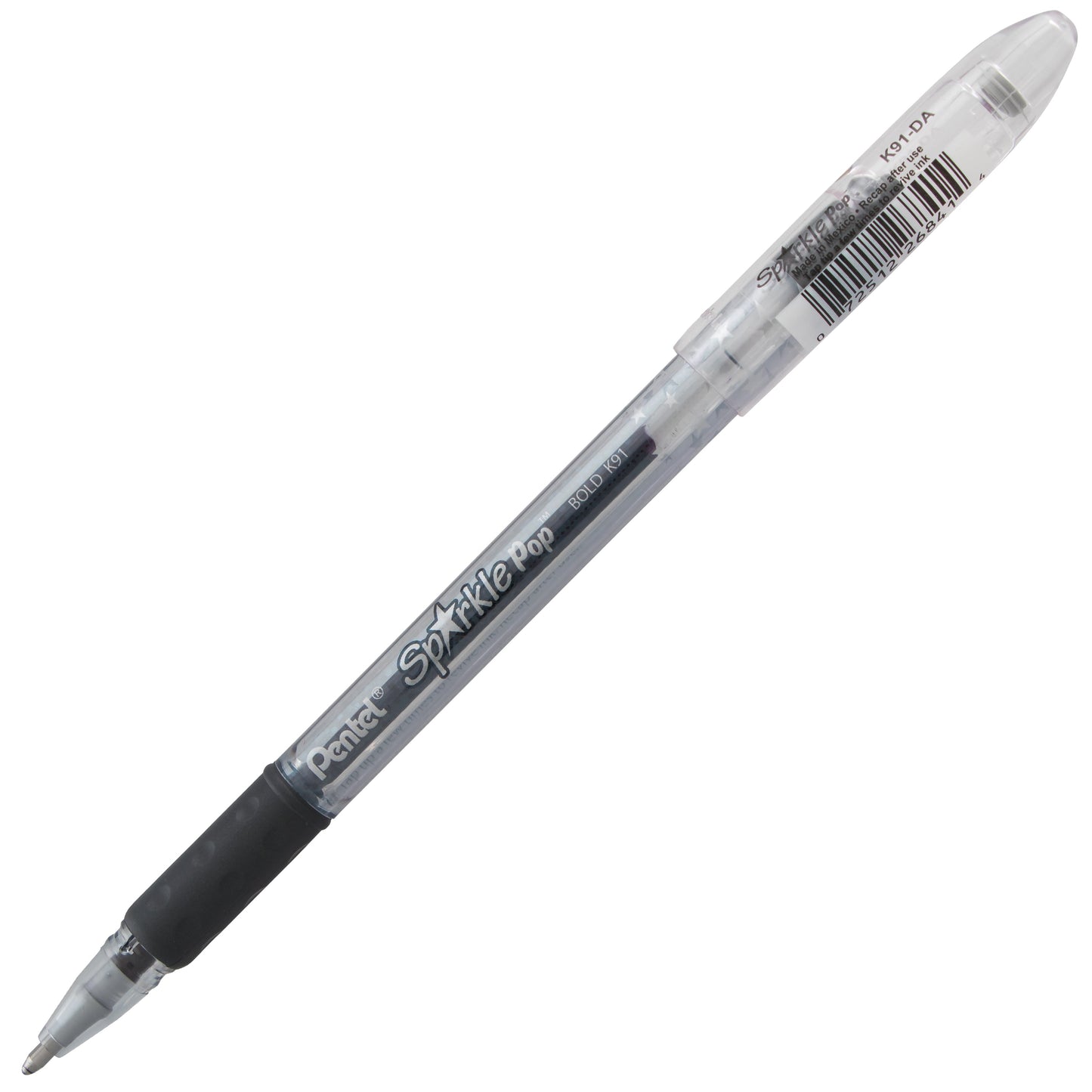 Sparkle Pop Metallic Gel Pen, (1.0mm) Bold Line, Black-Red Ink (K91-DA)
