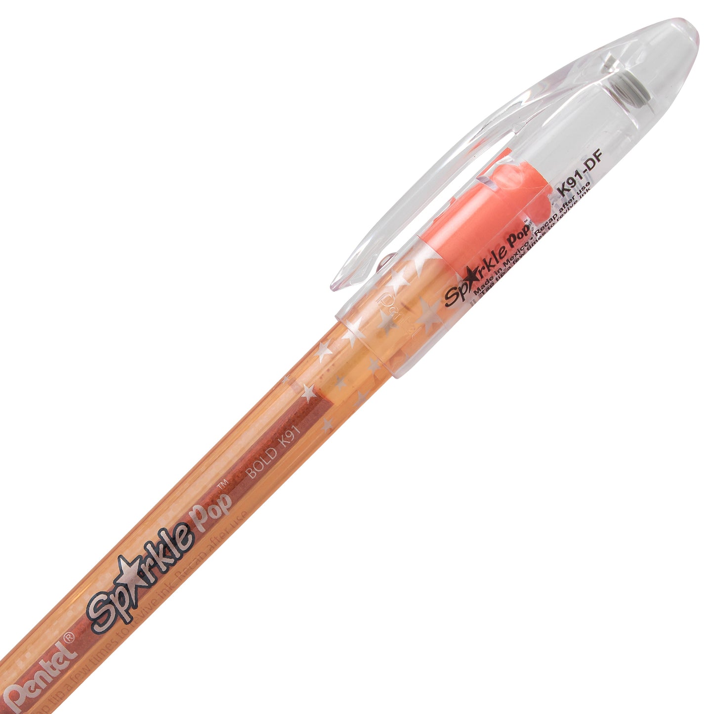 Sparkle Pop Metallic Gel Pen, (1.0mm) Bold Line, Orange-Yellow (K91-DF)