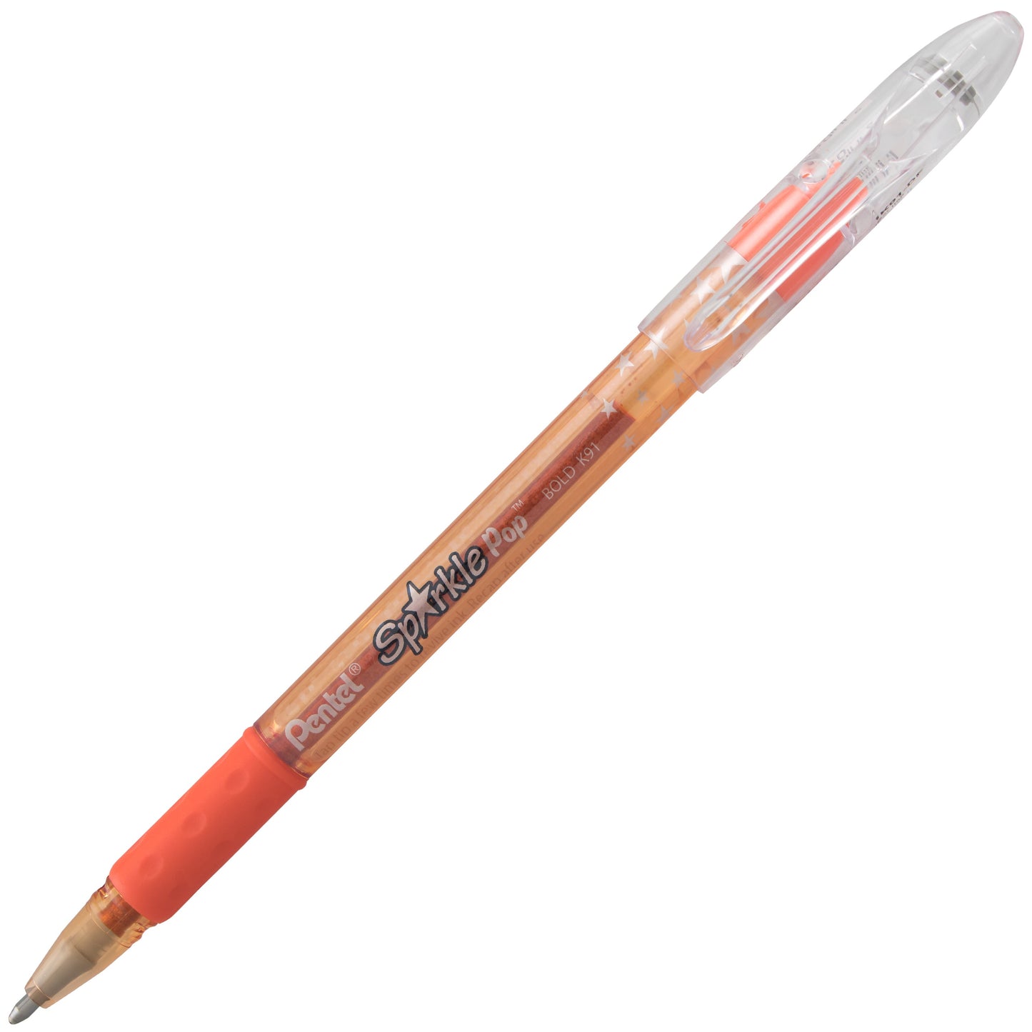Sparkle Pop Metallic Gel Pen, (1.0mm) Bold Line, Orange-Yellow (K91-DF)