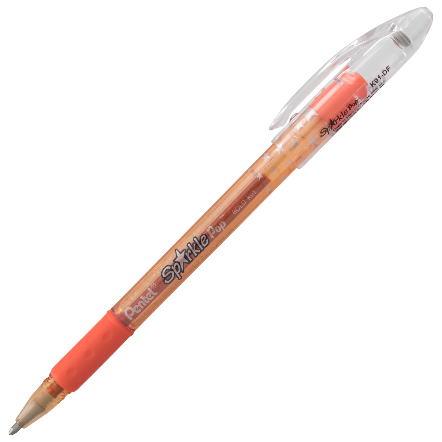 Sparkle Pop Metallic Gel Pen, (1.0mm) Bold Line, Orange-Yellow (K91-DF)