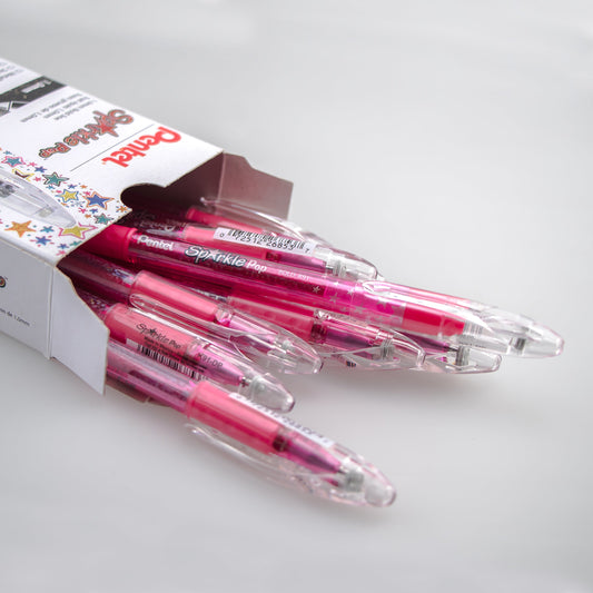 Sparkle Pop Metallic Gel Pen, (1.0mm) Bold Line, Pink-Pink (K91-DP)