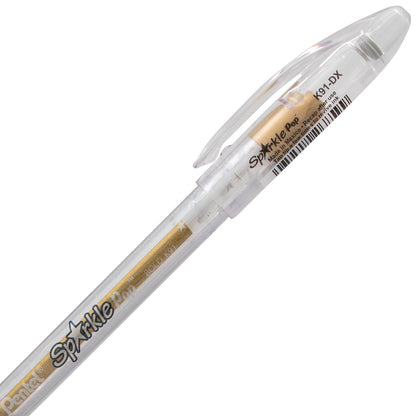 Sparkle Pop Metallic Gel Pen, (1.0mm) Bold Line, Gold-Gold (K91-DX)