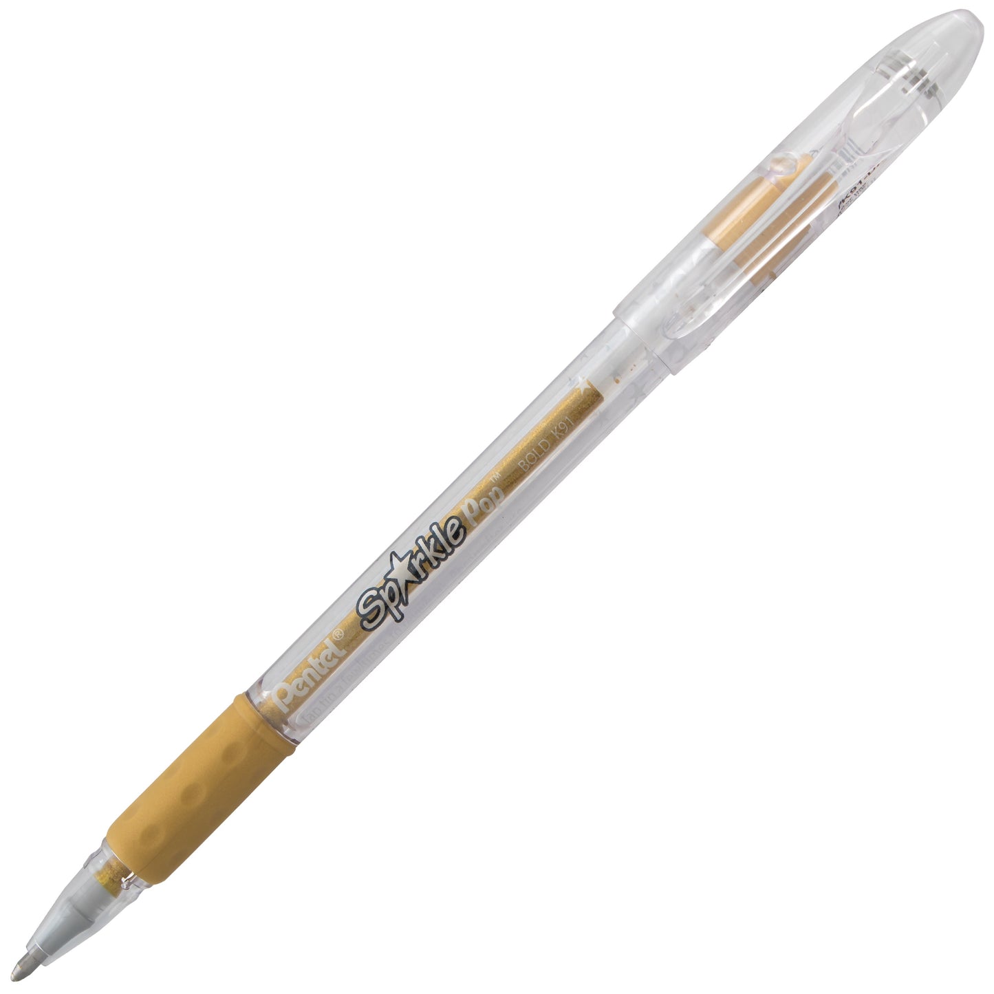 Sparkle Pop Metallic Gel Pen, (1.0mm) Bold Line, Gold-Gold (K91-DX)