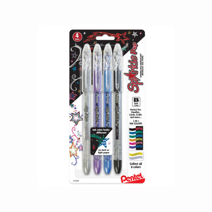 Sparkle Pop Metallic Gel Pen, (1.0mm) Bold Line, Asstd Ink/Mixed Inner (FDPX)(ZVCA), 4-Pk (K91BP4)