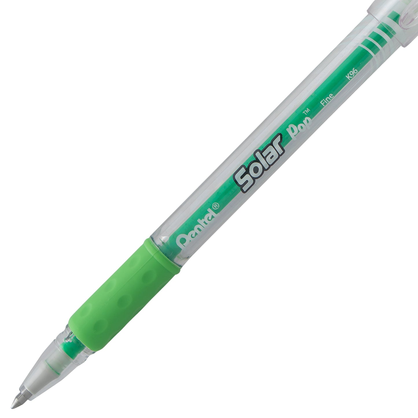 Solar Pop Neon Gel Pen, (0.6mm) Medium Line, Lime Green Ink (K96-K)