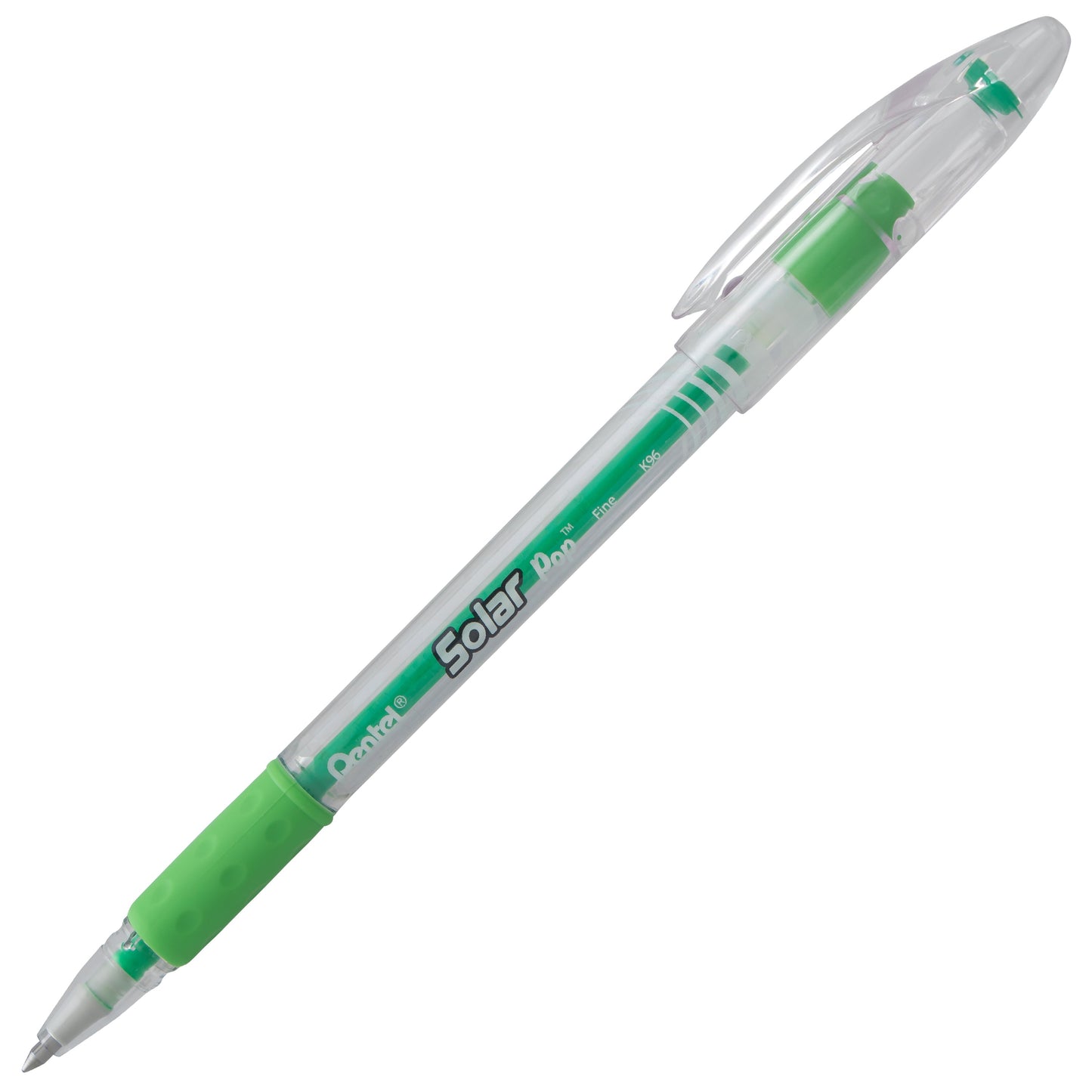 Solar Pop Neon Gel Pen, (0.6mm) Medium Line, Lime Green Ink (K96-K)
