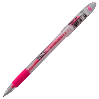 Solar Pop Neon Gel Pen, (0.6mm) Medium Line, Pink Ink (K96-P)