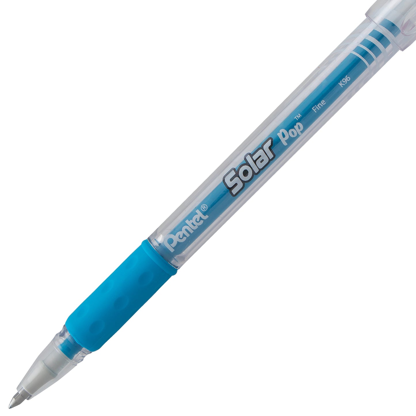 Solar Pop Neon Gel Pen, (0.6mm) Medium Line, Sky Blue Ink (K96-S)
