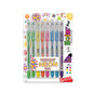 Solar Pop Neon Gel Pen, (0.6mm) Fine Line, Assorted Ink (F/G/2K/P/2S/V), 8-Pk (K96BP8M)