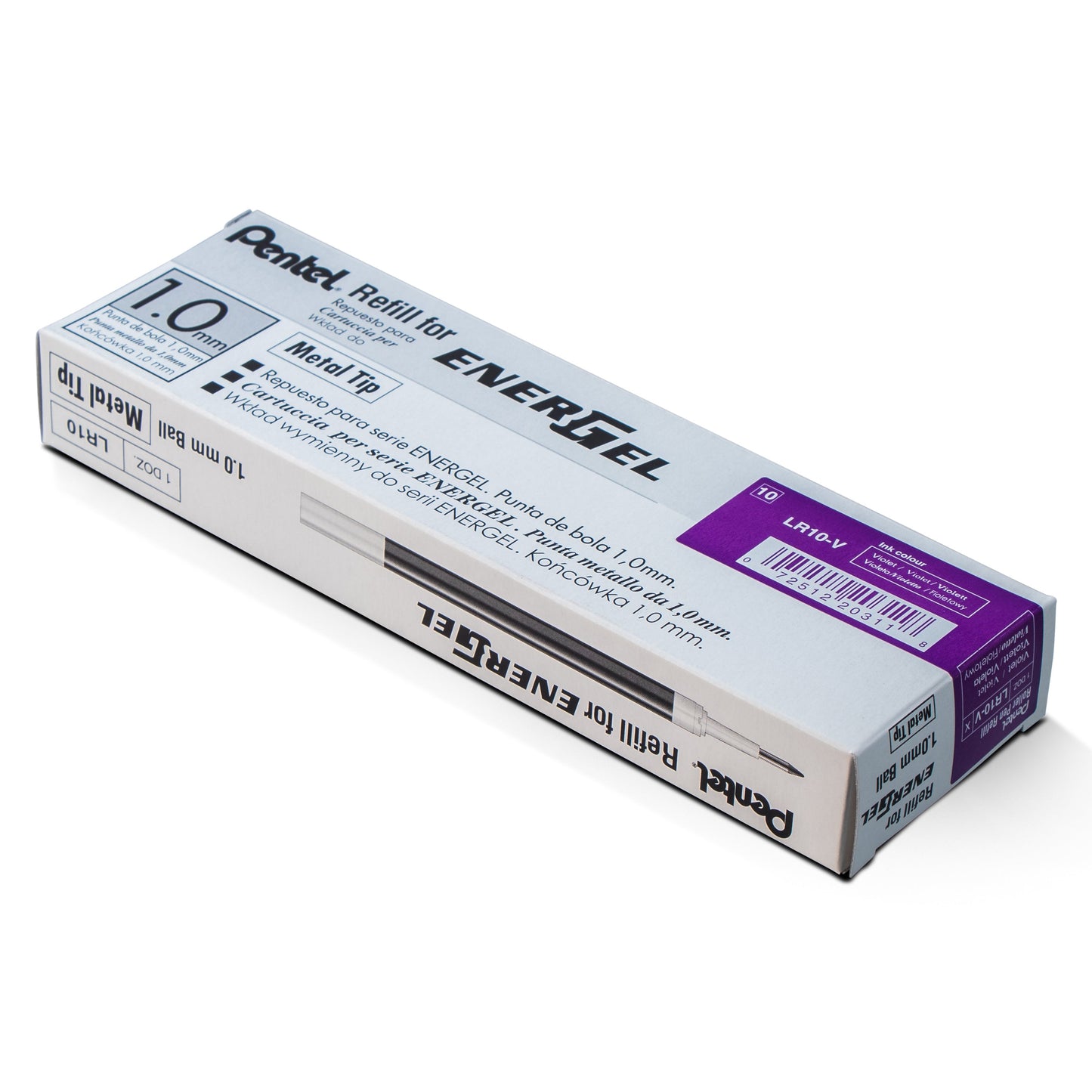Refill Ink - For EnerGel Gel Pen 1.0mm Metal Tip, Bold, Violet Ink (LR10-V)