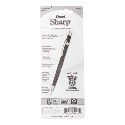 Sharp Mechanical Pencil (0.5mm) 2-Pk (P205BP2-K6)