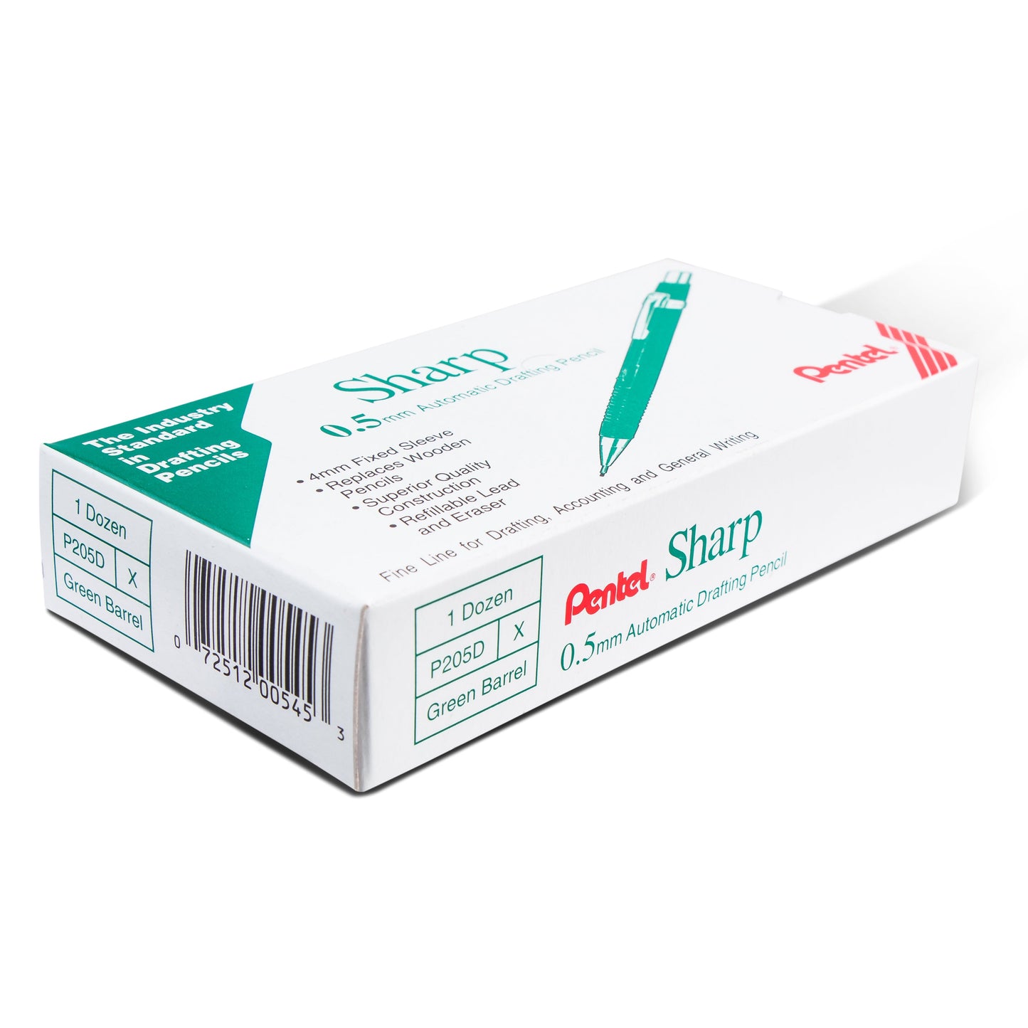 Sharp Mechanical Pencil (0.5mm), Green Barrel (P205D)
